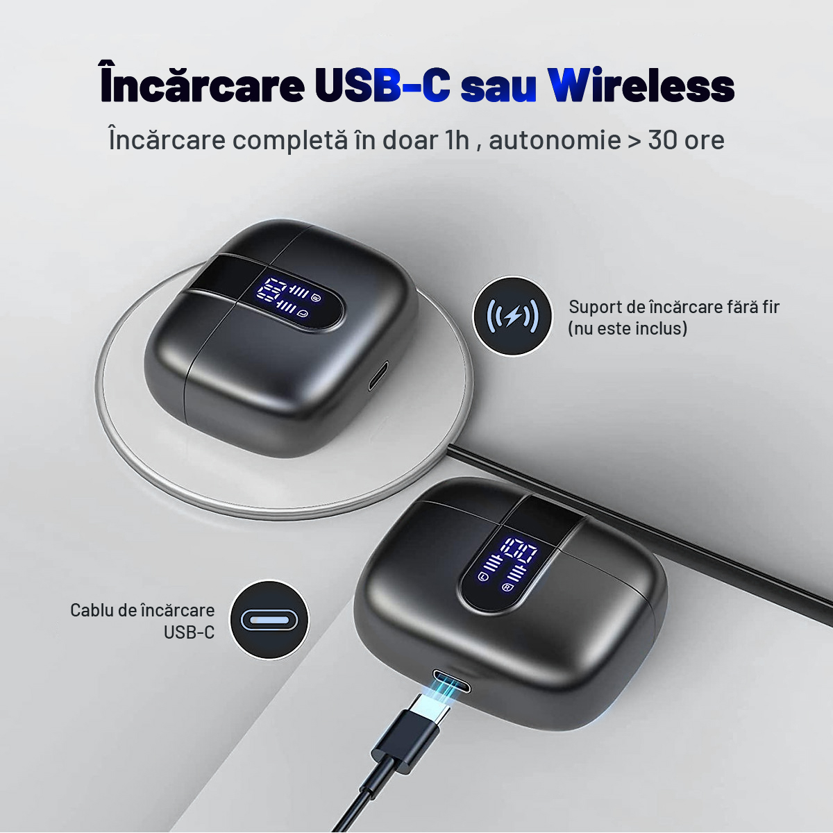Casti True Wireless Inonova®, Perfect Sound X08, fara fir, Bluetooth 5.3 - imagine 6