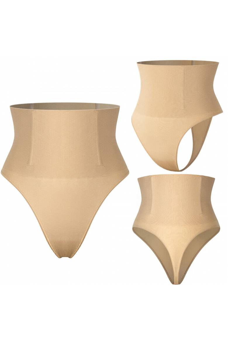 Lenjerie modelatoare premium Inonova®, tip chilot tanga cu talie inalta, efect subtiere a taliei - imagine 3