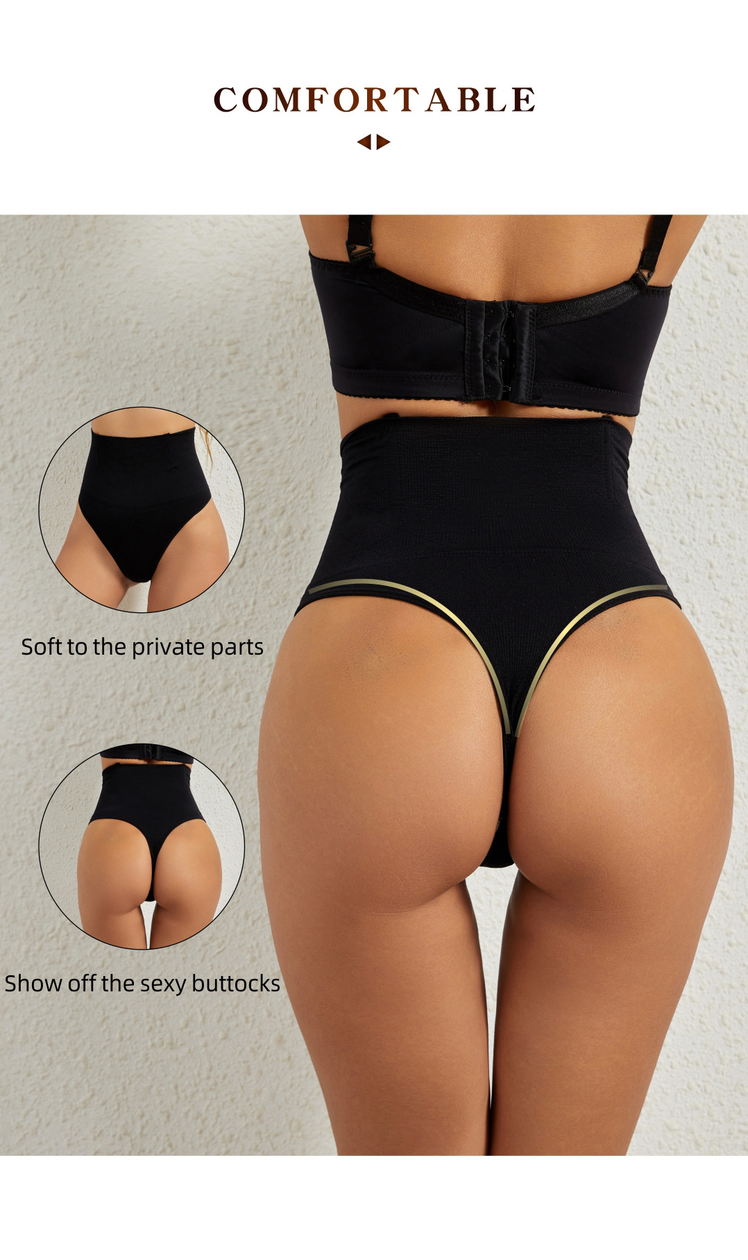 Lenjerie modelatoare premium Inonova®, tip chilot tanga cu talie inalta, efect subtiere a taliei - imagine 8