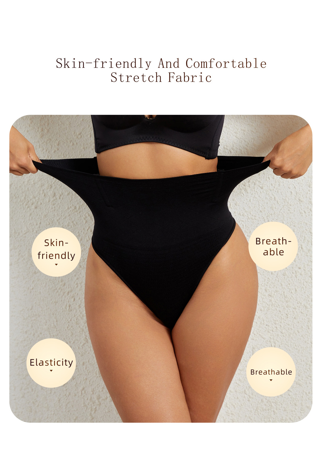 Lenjerie modelatoare premium Inonova®, tip chilot tanga cu talie inalta, efect subtiere a taliei - imagine 7