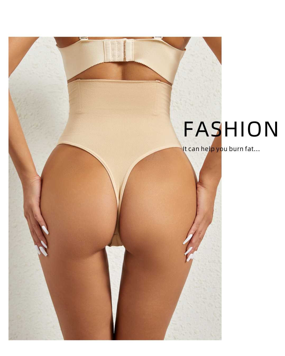 Lenjerie modelatoare premium Inonova®, tip chilot tanga cu talie inalta, efect subtiere a taliei - imagine 6
